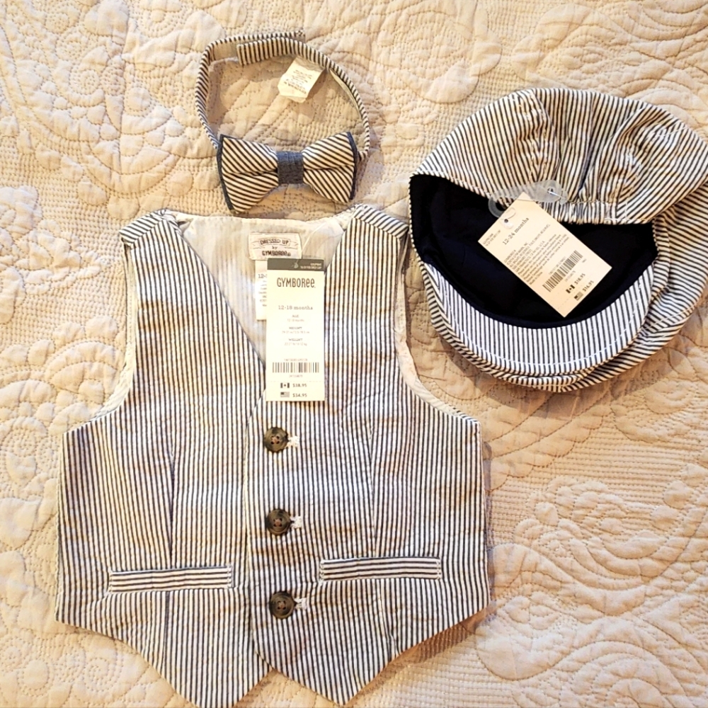 Gymboree boys vest & accessories